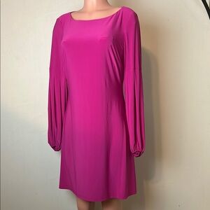 American Living Pink Bishop-Sleeve Sheath Dress 10